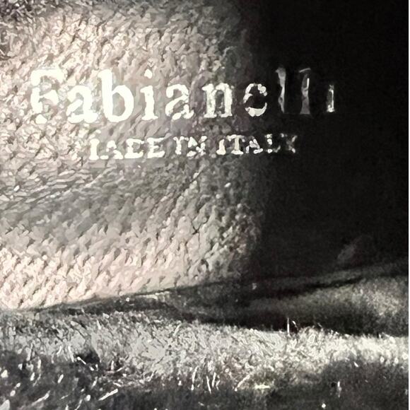 Fabianelli Women’s Black Leather Faux Fur Side Zip Ankle Boot Size 8 - Picture 11 of 13